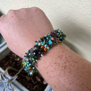 Turquoise multicolor beaded bracelet
